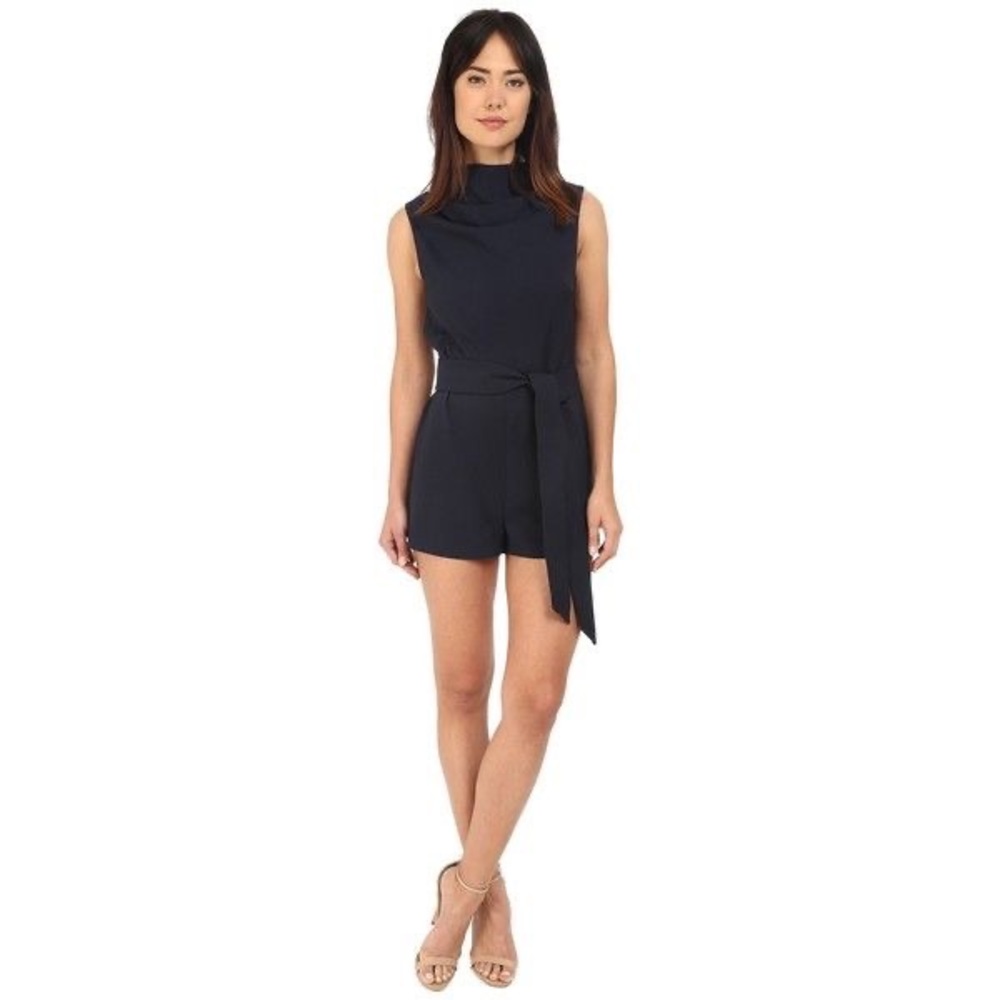 Navy Keepsake the Label tie waist romper